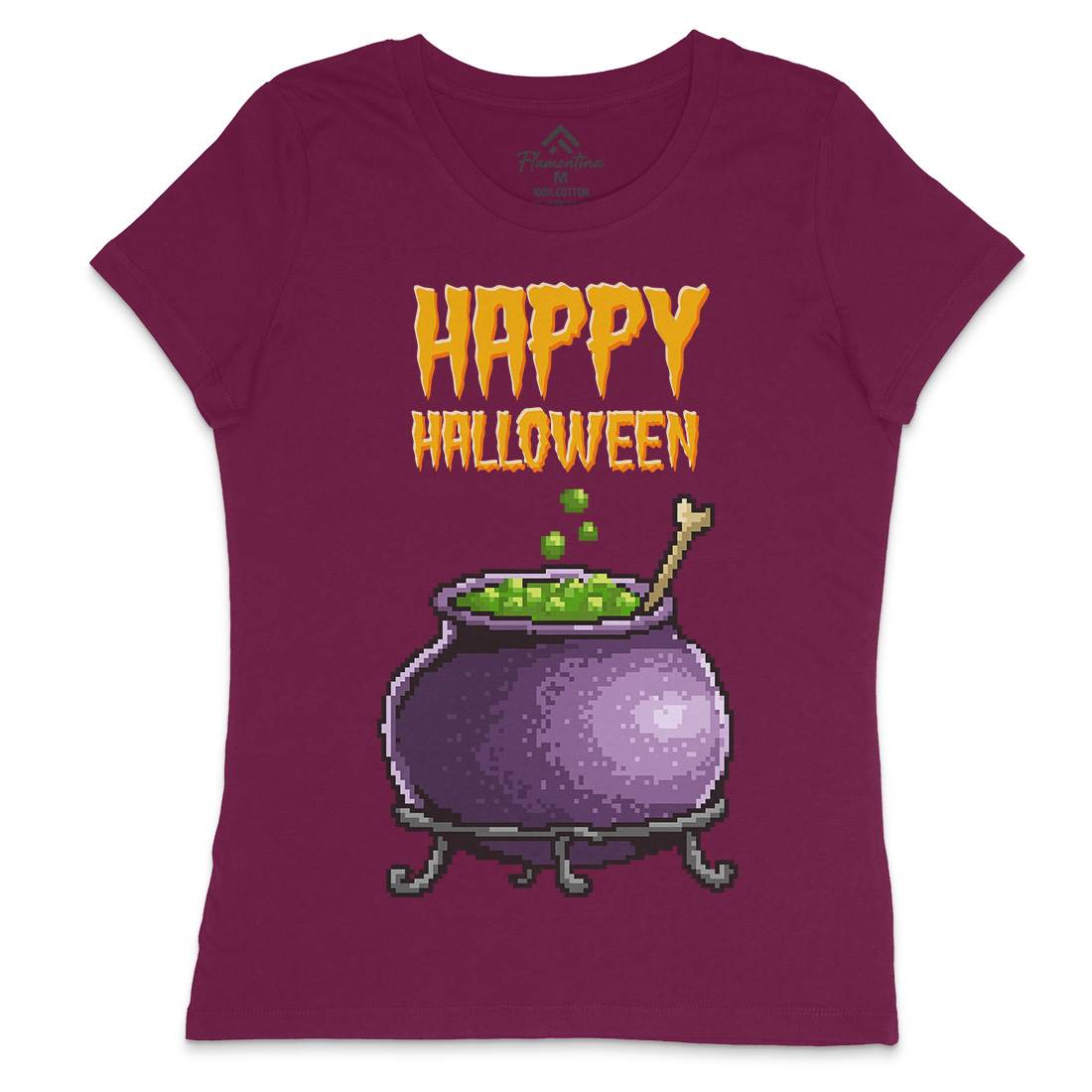 Happy Halloween Womens Crew Neck T-Shirt Horror B909