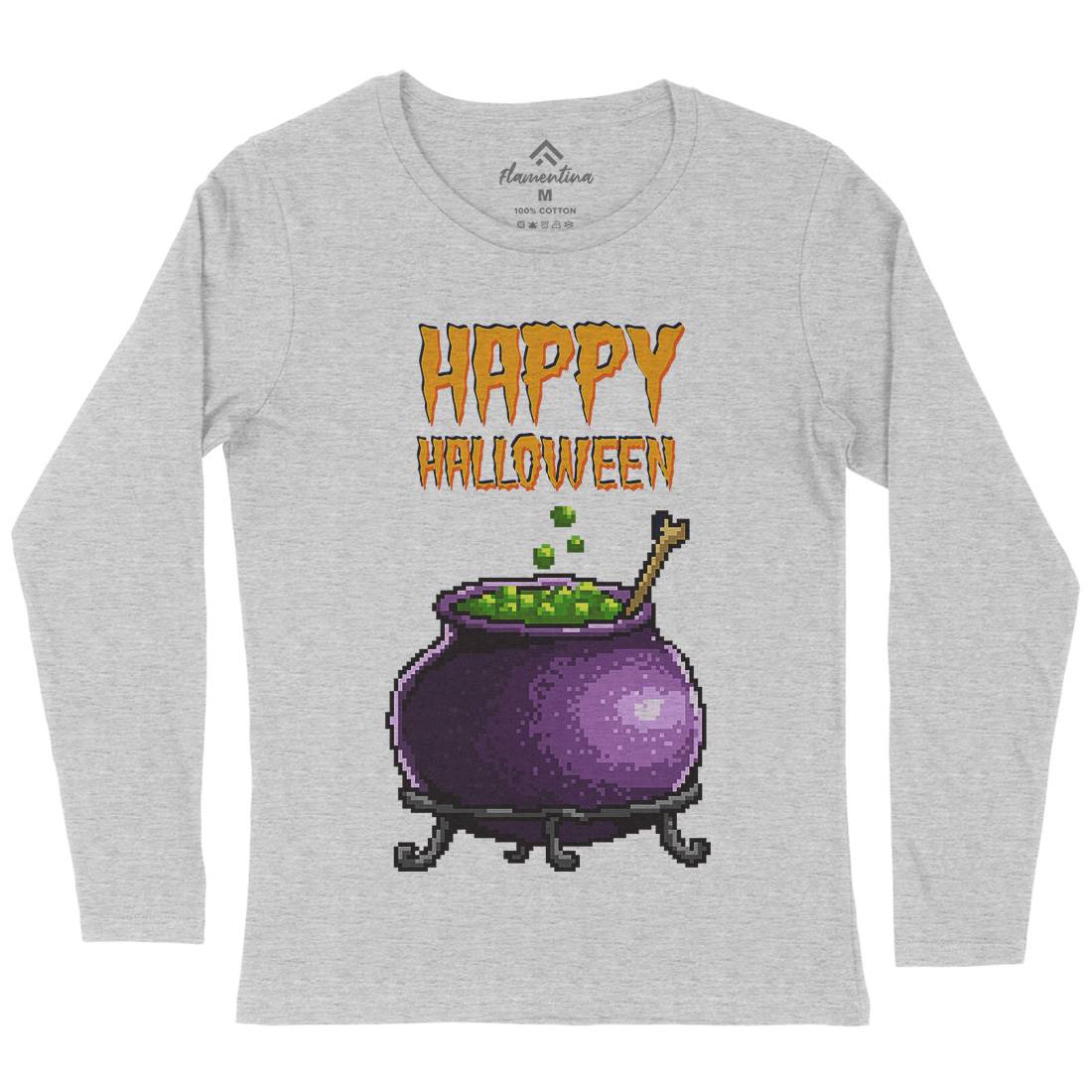 Happy Halloween Womens Long Sleeve T-Shirt Horror B909