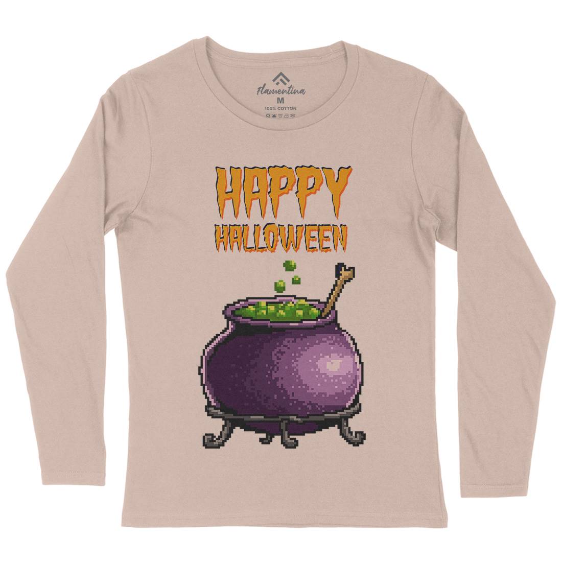 Happy Halloween Womens Long Sleeve T-Shirt Horror B909