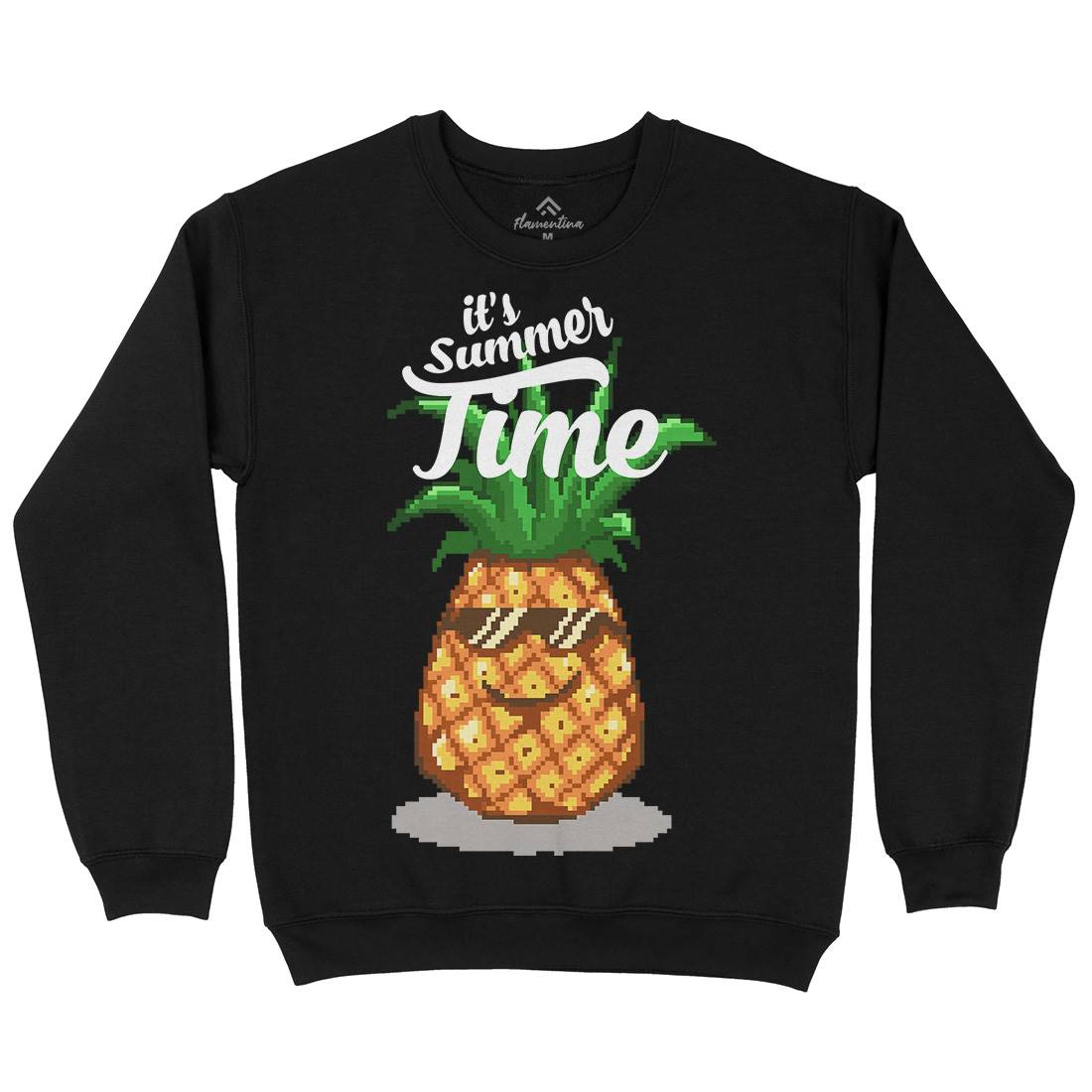Happy Summer Pineapple Art Mens Crew Neck Sweatshirt Food B910