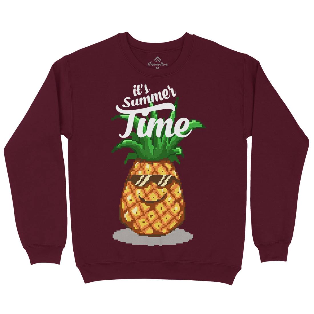 Happy Summer Pineapple Art Kids Crew Neck Sweatshirt Food B910