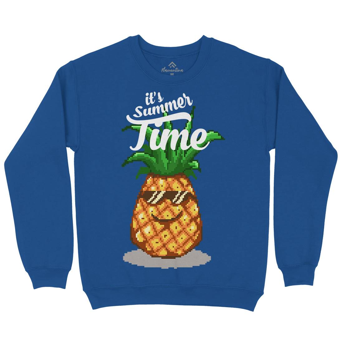 Happy Summer Pineapple Art Mens Crew Neck Sweatshirt Food B910