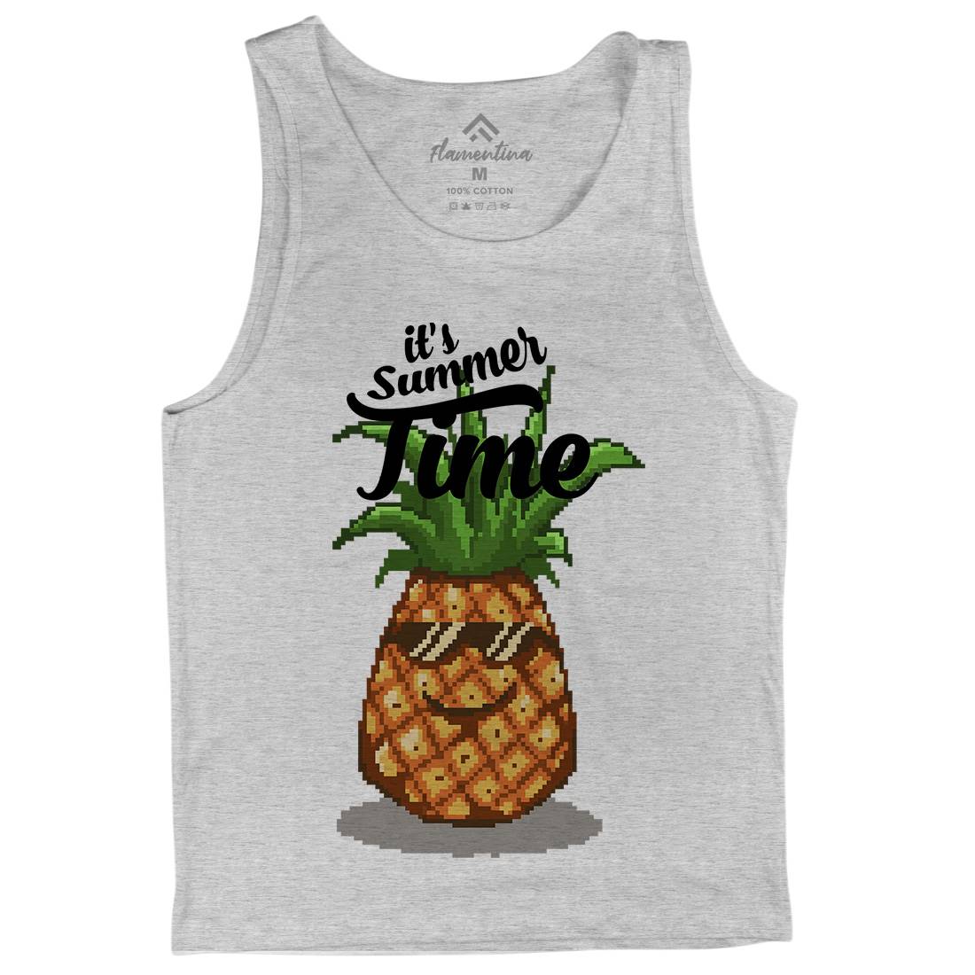 Happy Summer Pineapple Art Mens Tank Top Vest Food B910