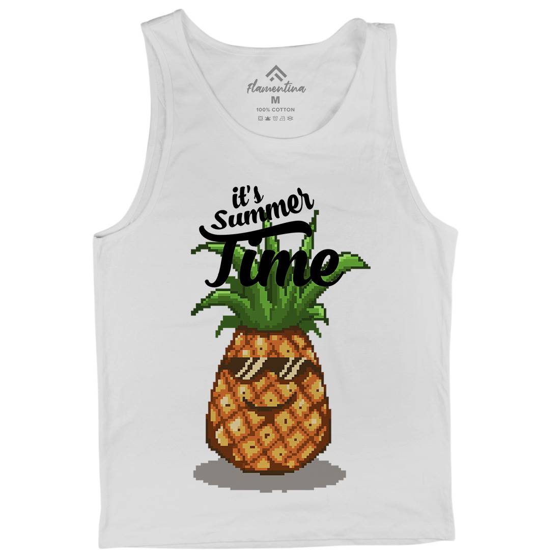 Happy Summer Pineapple Art Mens Tank Top Vest Food B910