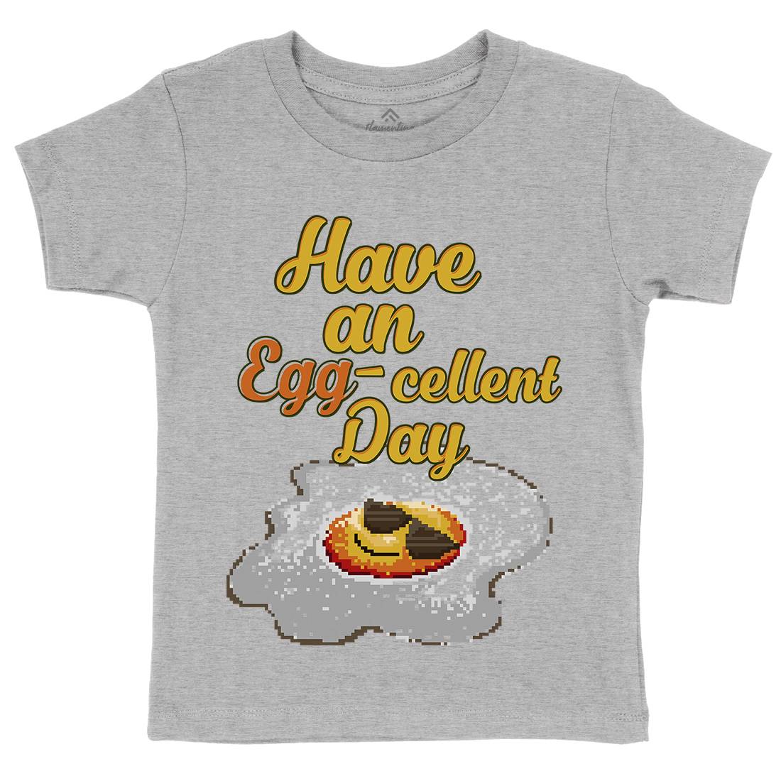 Have An Eggcellent Day Kids Organic Crew Neck T-Shirt Food B911