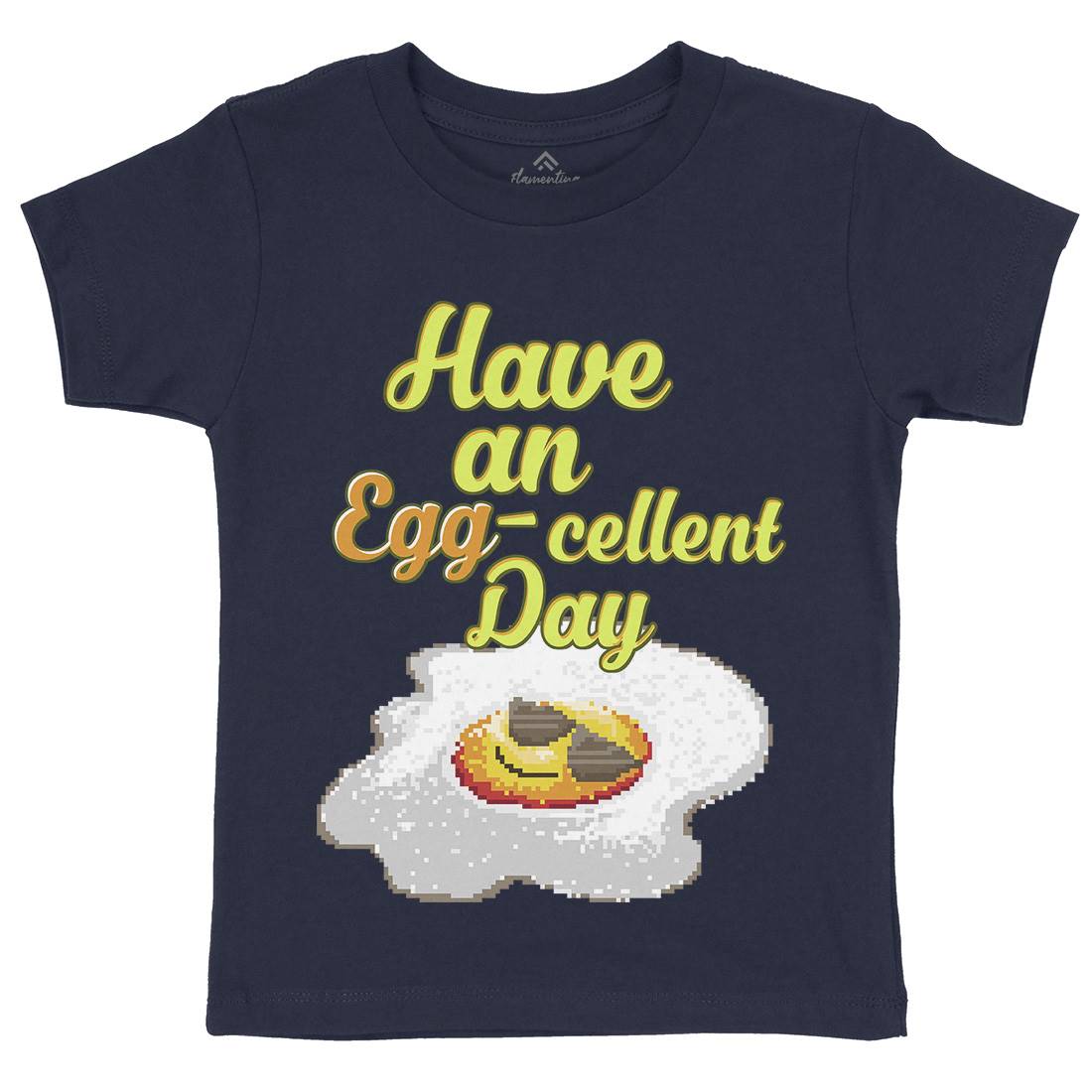 Have An Eggcellent Day Kids Crew Neck T-Shirt Food B911