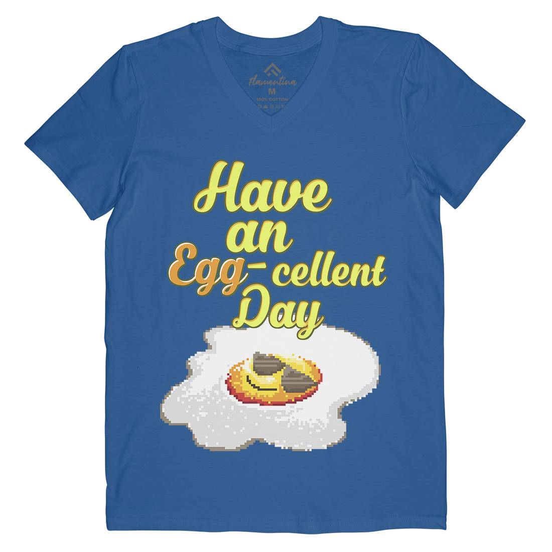 Have An Eggcellent Day Mens V-Neck T-Shirt Food B911