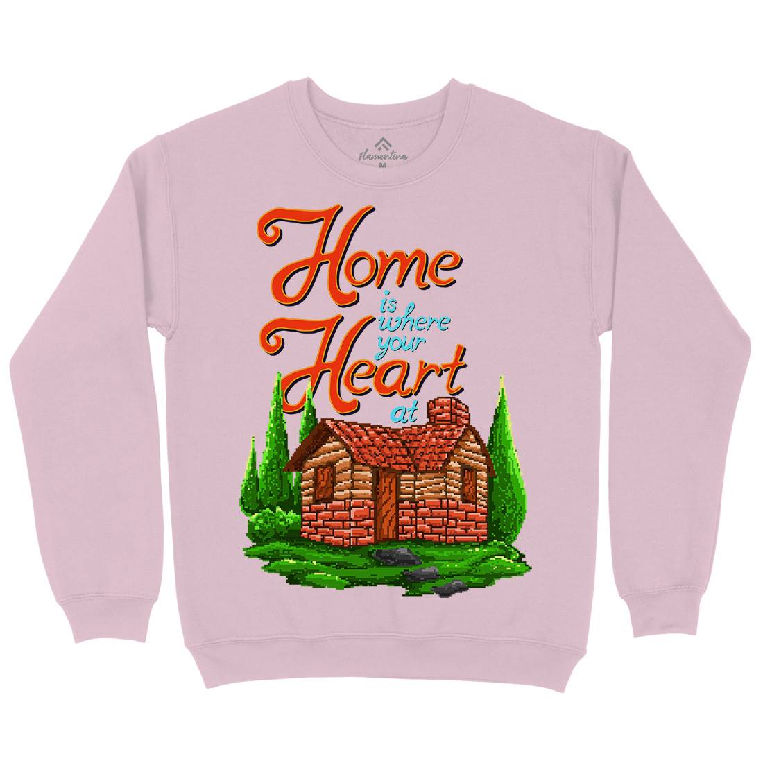 House Is Where Your Heart At Kids Crew Neck Sweatshirt Nature B912
