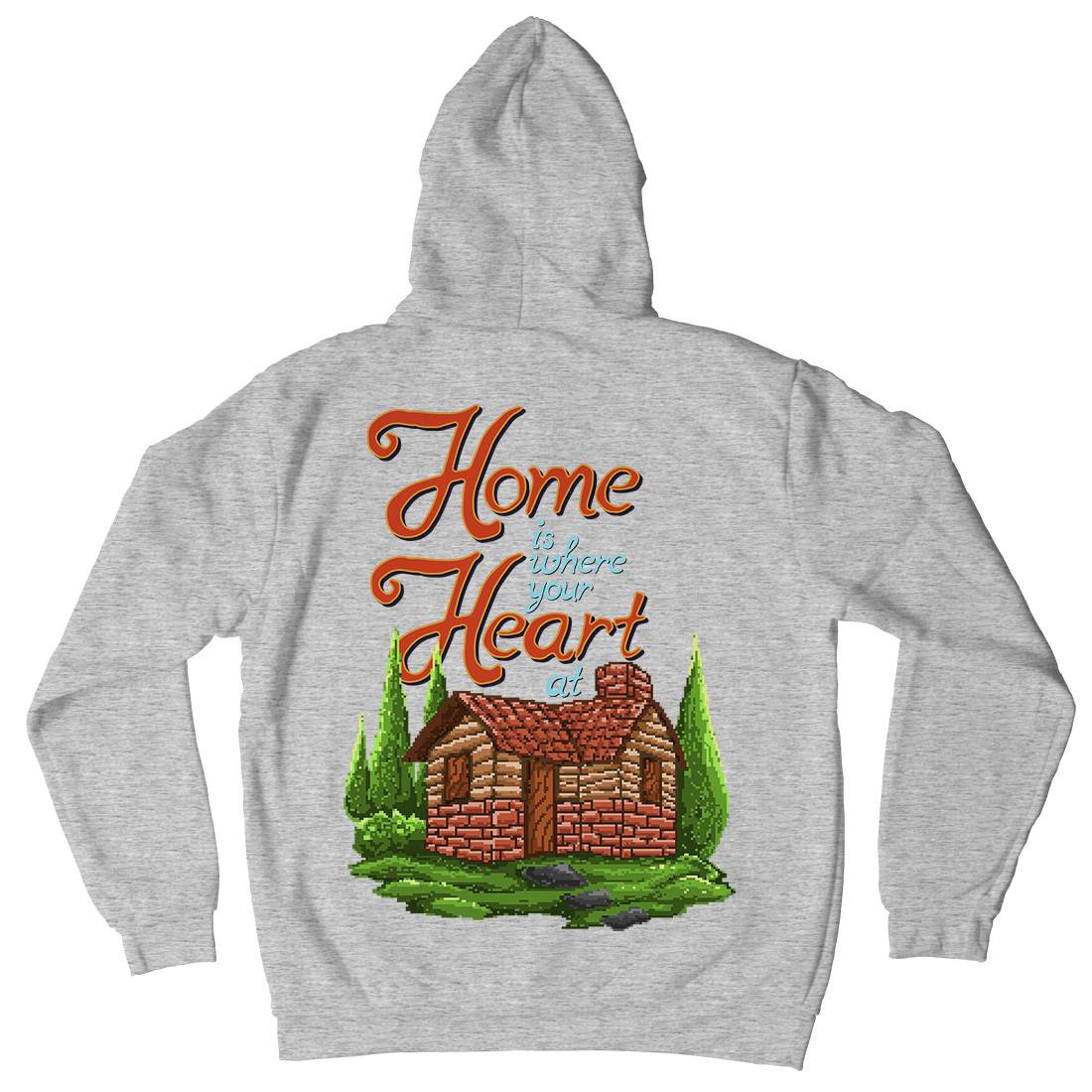 House Is Where Your Heart At Mens Hoodie With Pocket Nature B912