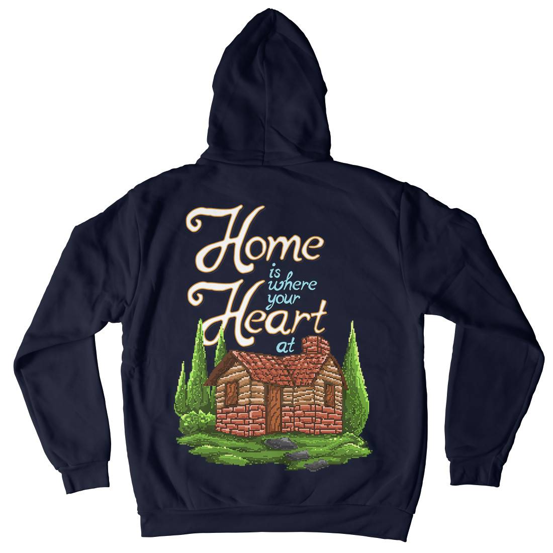 House Is Where Your Heart At Kids Crew Neck Hoodie Nature B912
