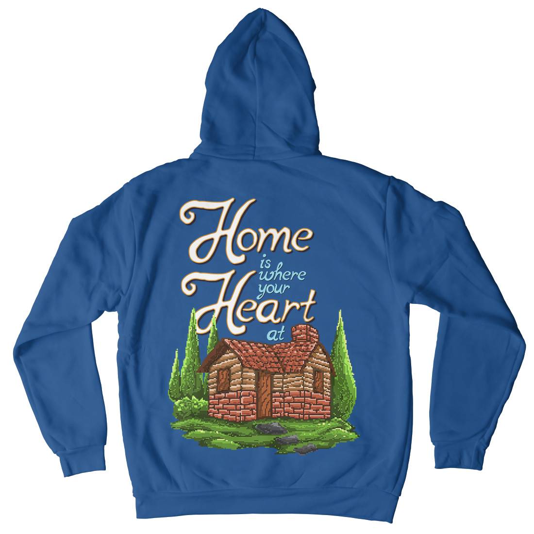 House Is Where Your Heart At Kids Crew Neck Hoodie Nature B912