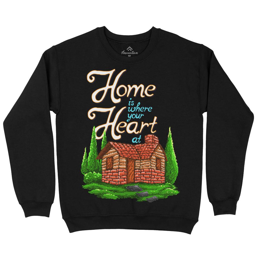 House Is Where Your Heart At Mens Crew Neck Sweatshirt Nature B912