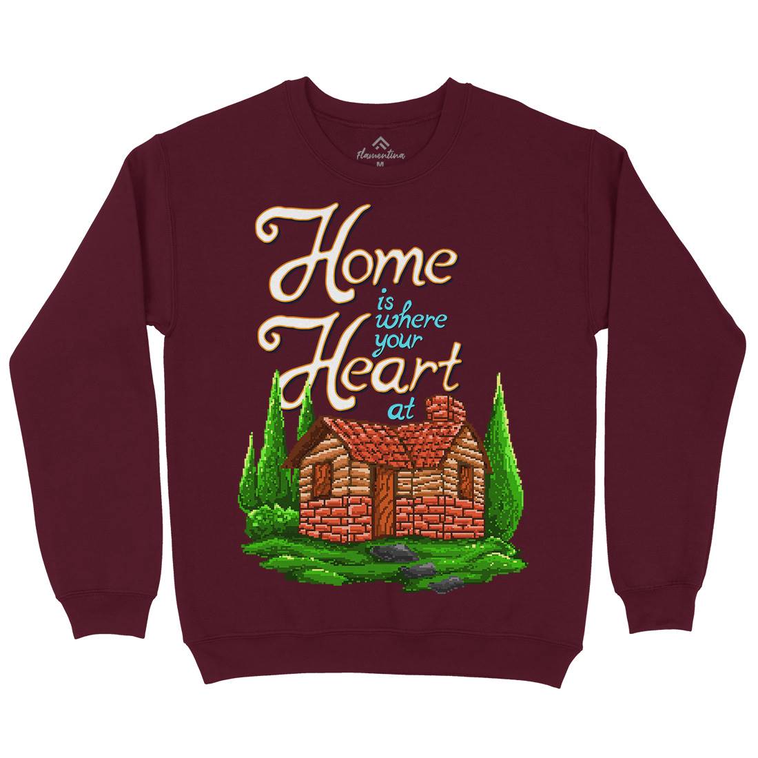 House Is Where Your Heart At Mens Crew Neck Sweatshirt Nature B912
