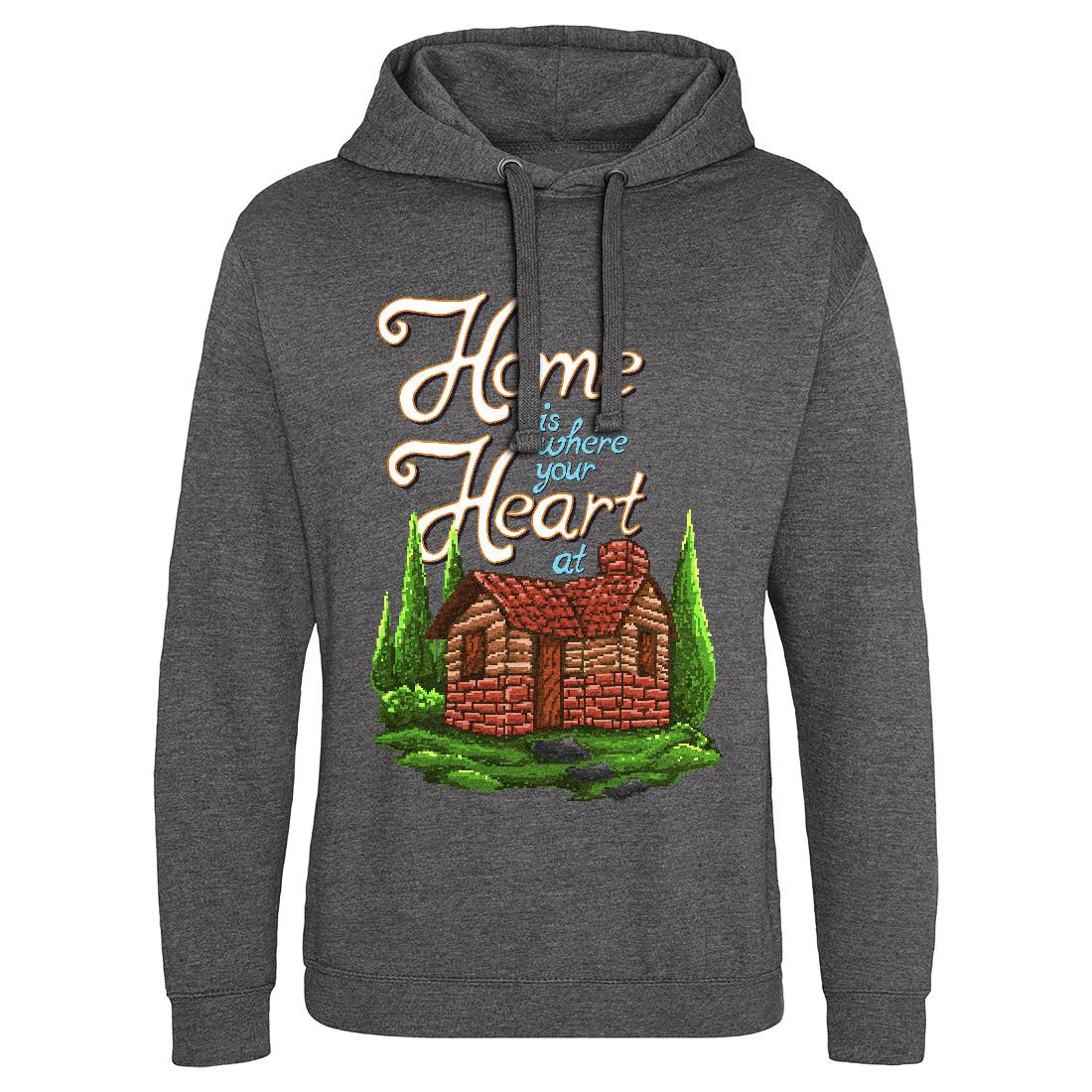 House Is Where Your Heart At Mens Hoodie Without Pocket Nature B912