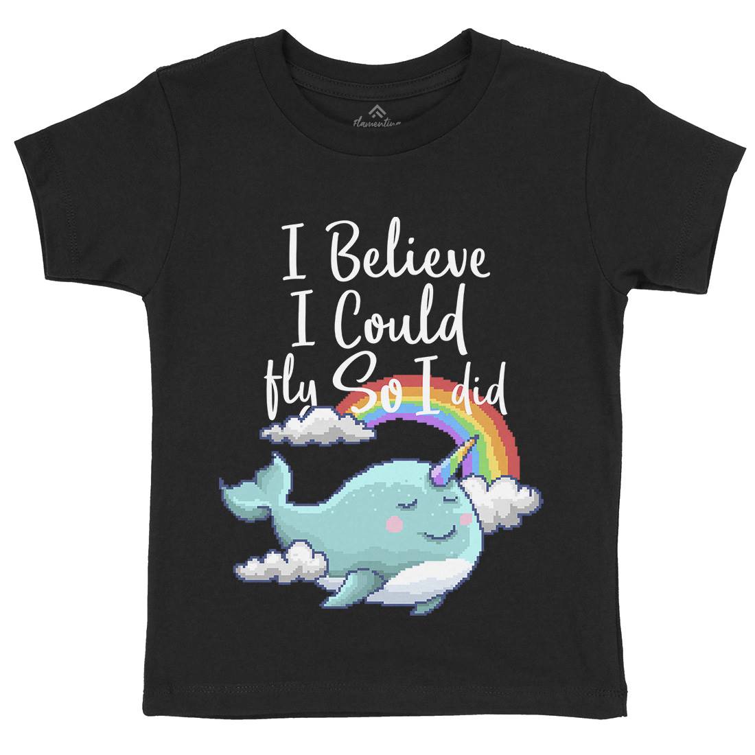I Believe I Can Fly Kids Crew Neck T-Shirt Retro B913