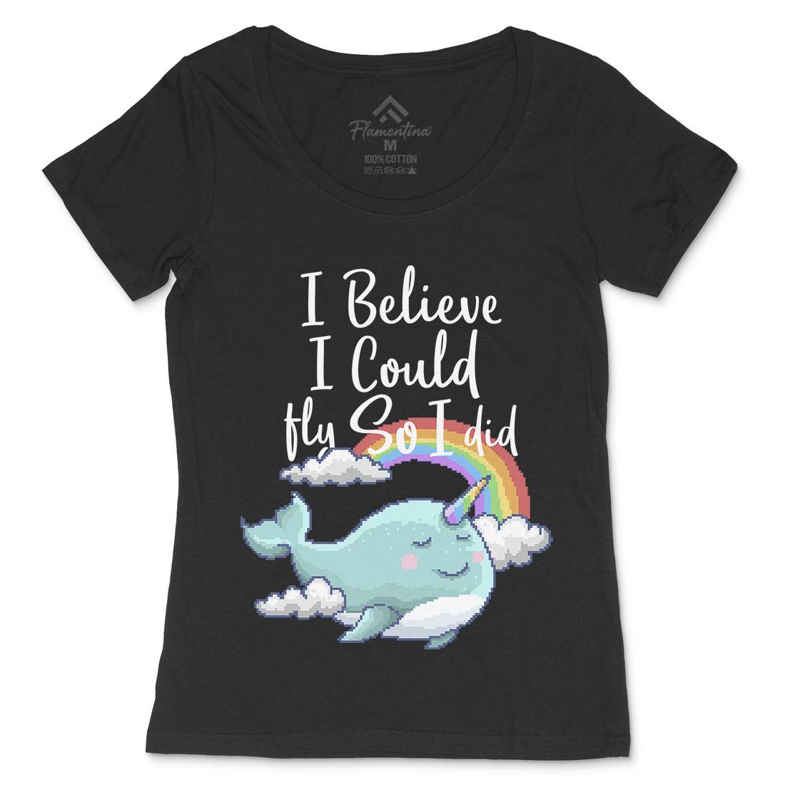 I Believe I Can Fly Womens Scoop Neck T-Shirt Retro B913