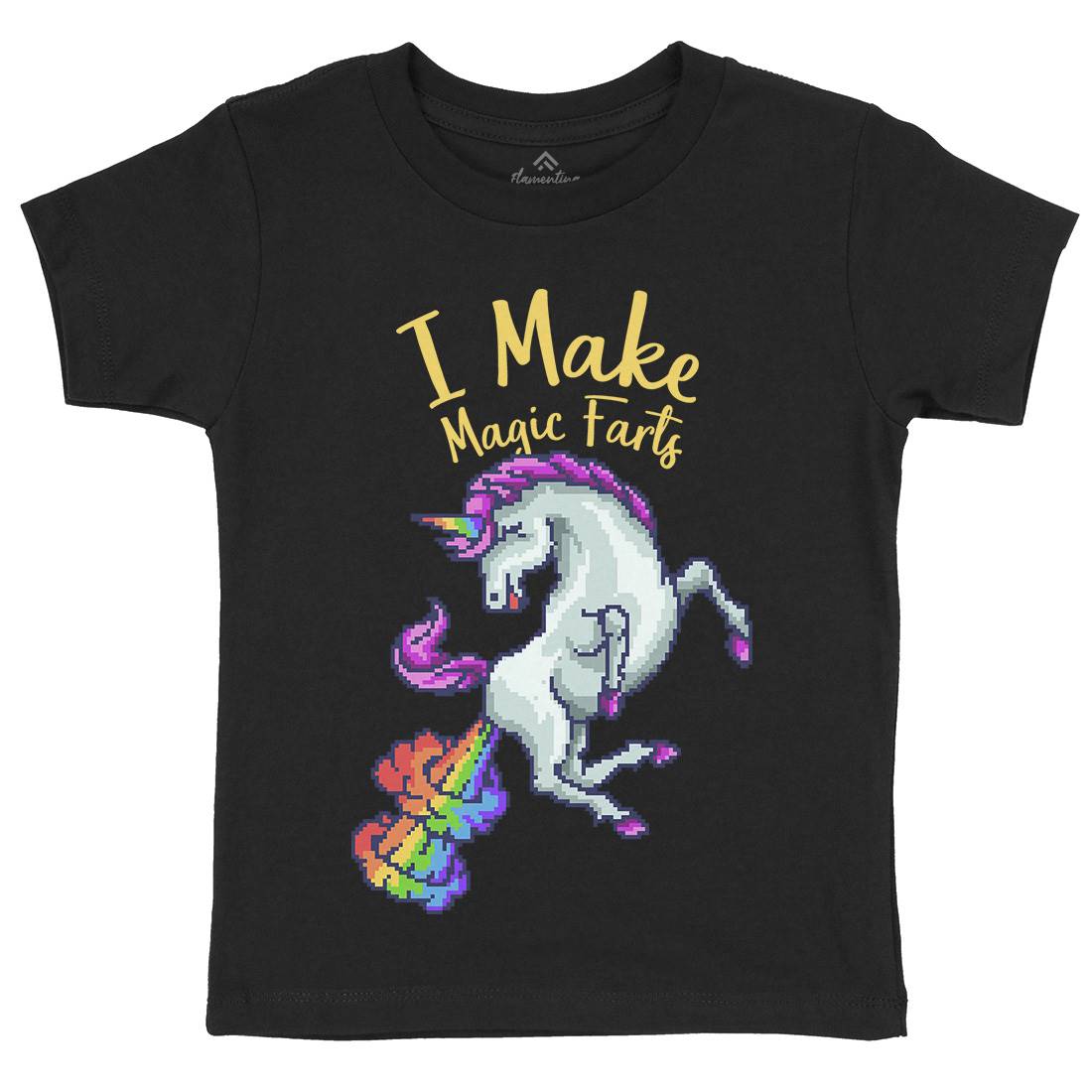 I Make Magic Farts Kids Crew Neck T-Shirt Retro B915