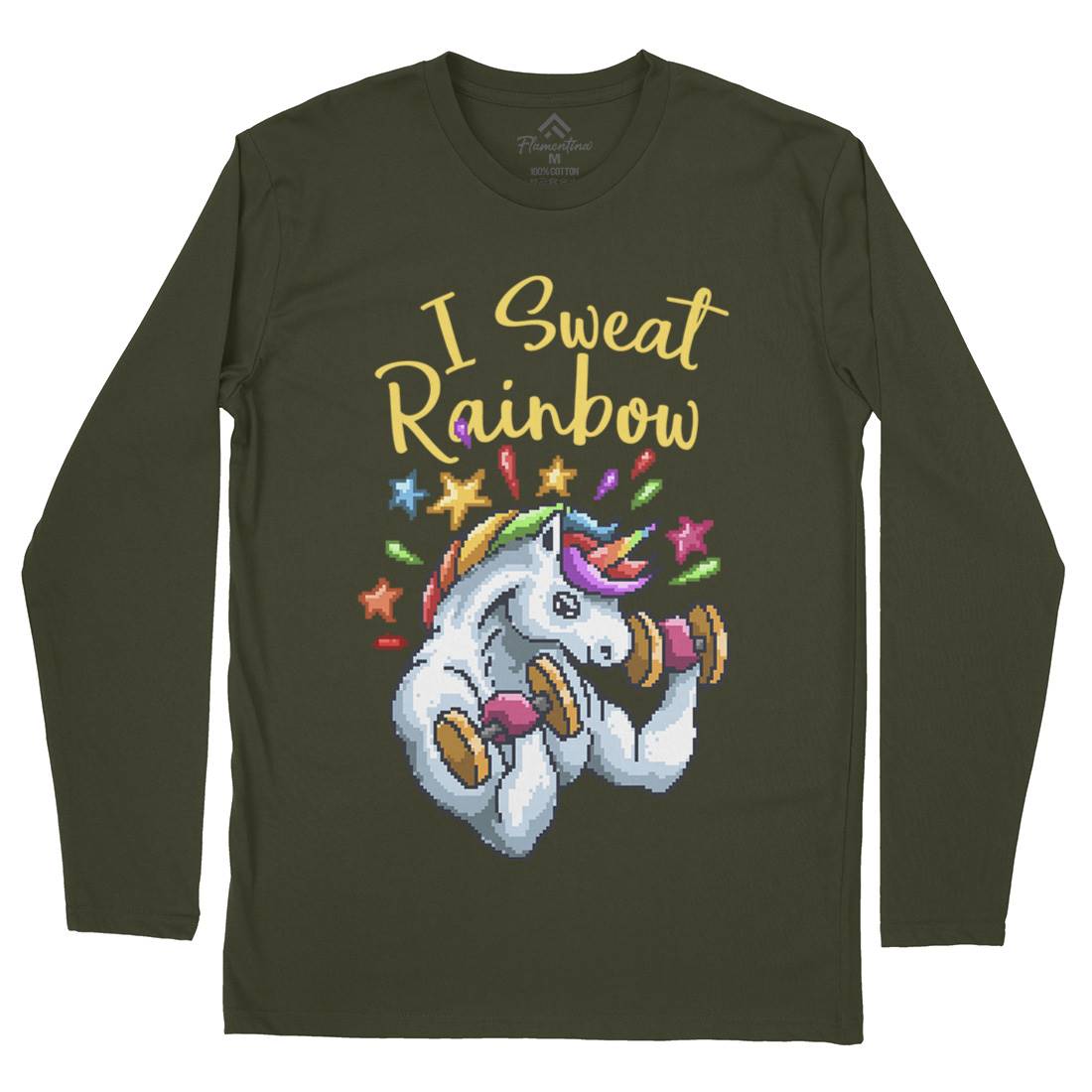I Sweat Rainbow Mens Long Sleeve T-Shirt Retro B916