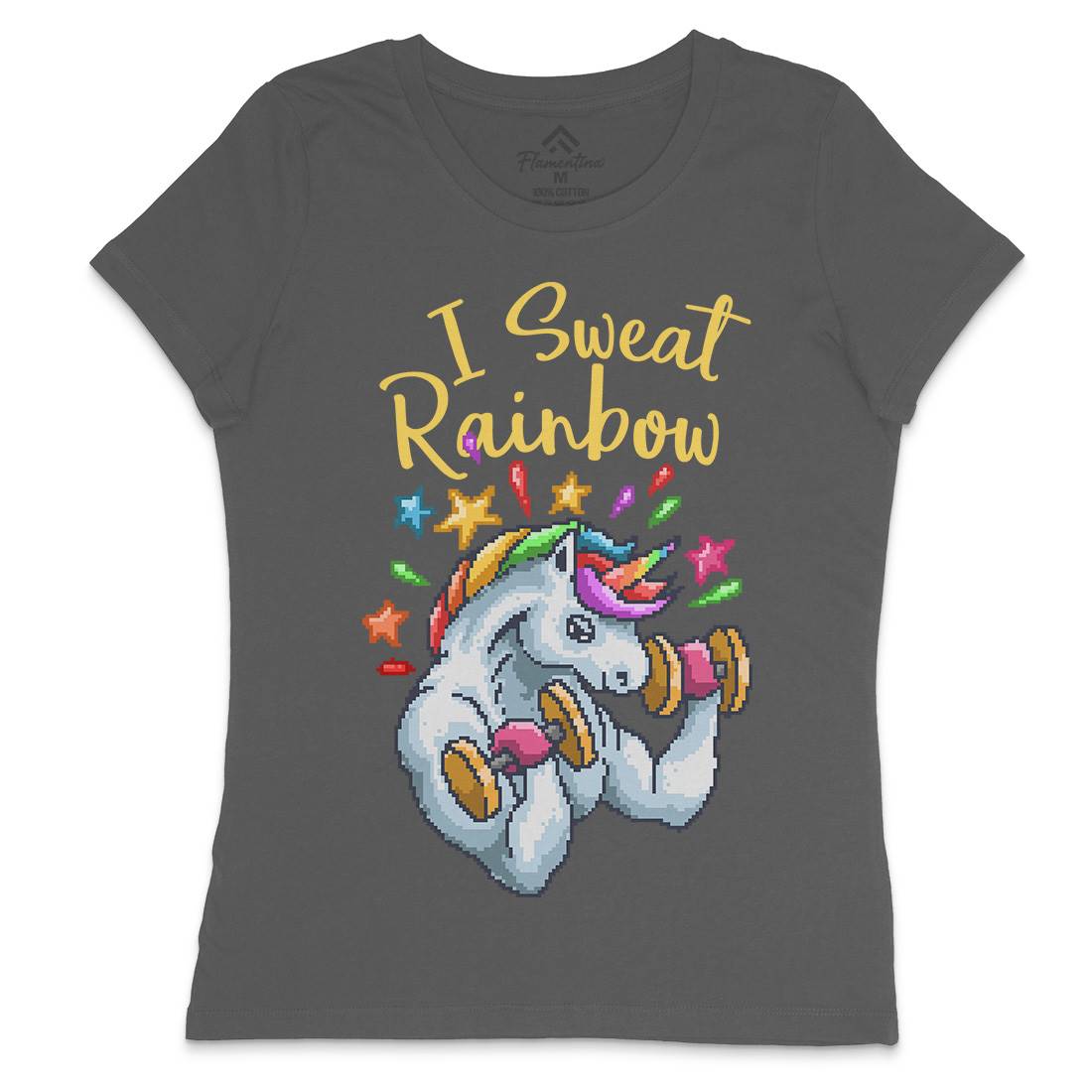 I Sweat Rainbow Womens Crew Neck T-Shirt Retro B916