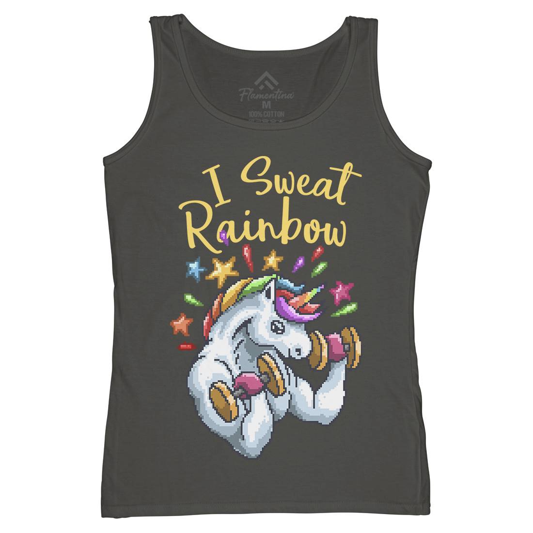 I Sweat Rainbow Womens Organic Tank Top Vest Retro B916