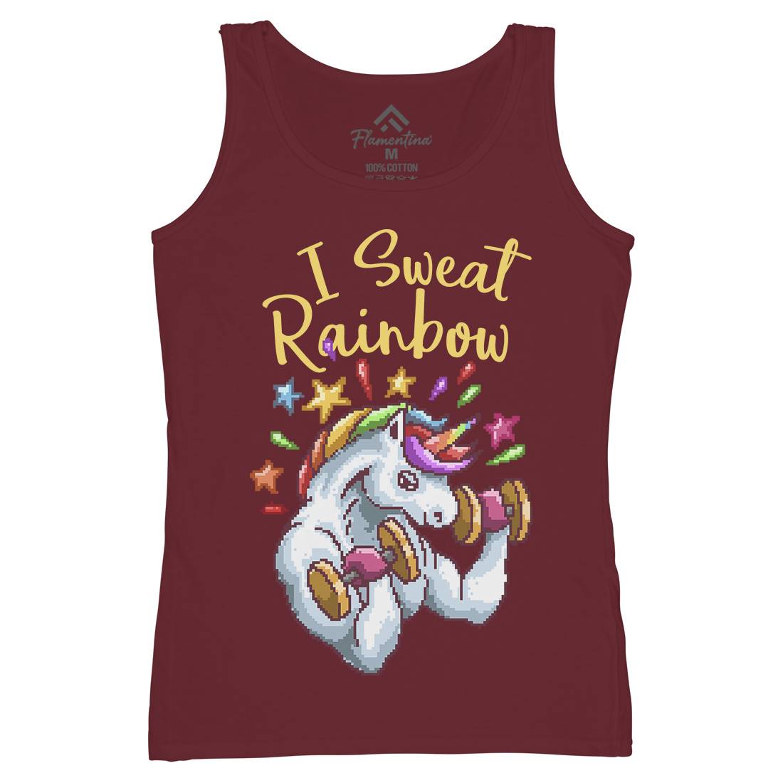 I Sweat Rainbow Womens Organic Tank Top Vest Retro B916