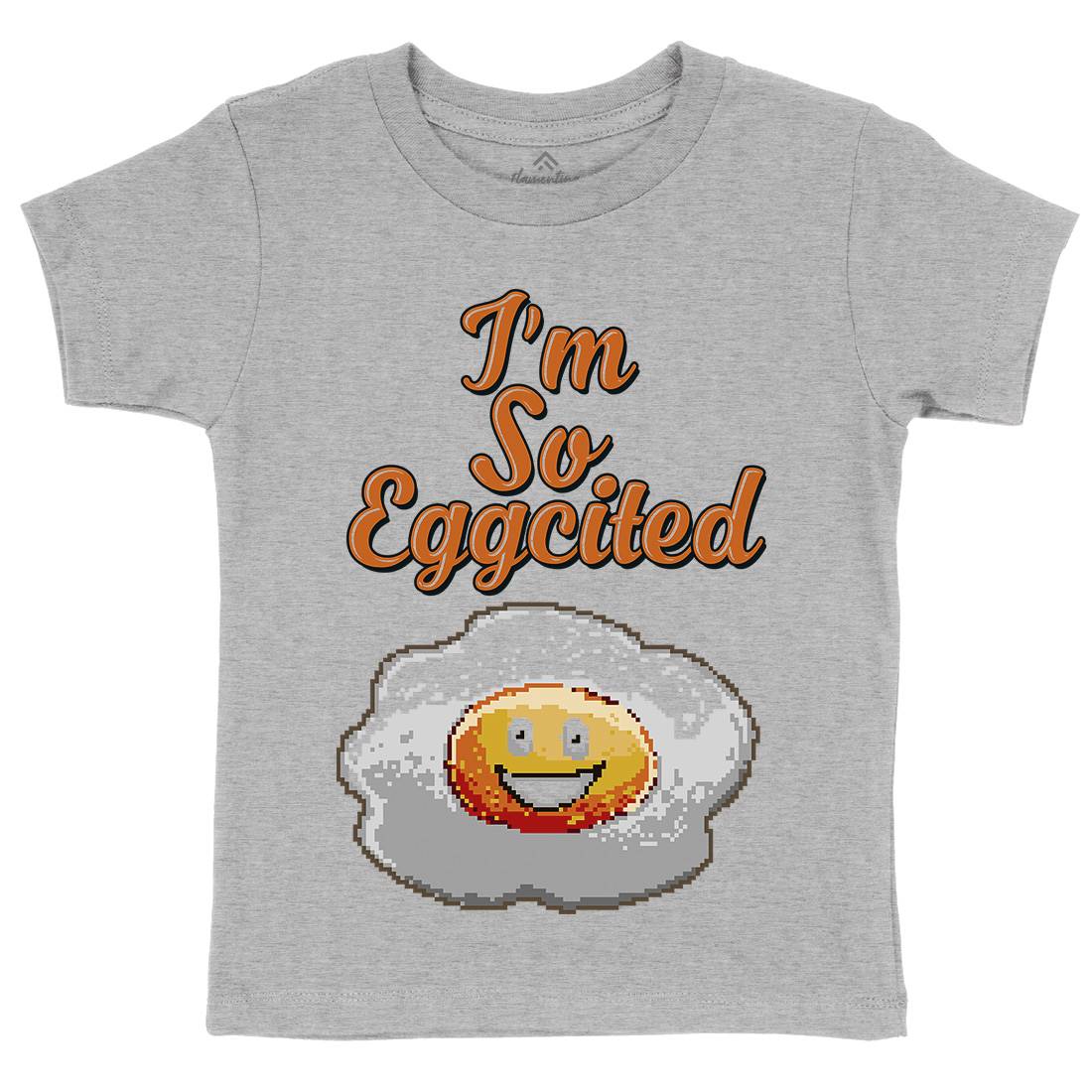 I&#39;M So Eggcited Kids Crew Neck T-Shirt Food B917