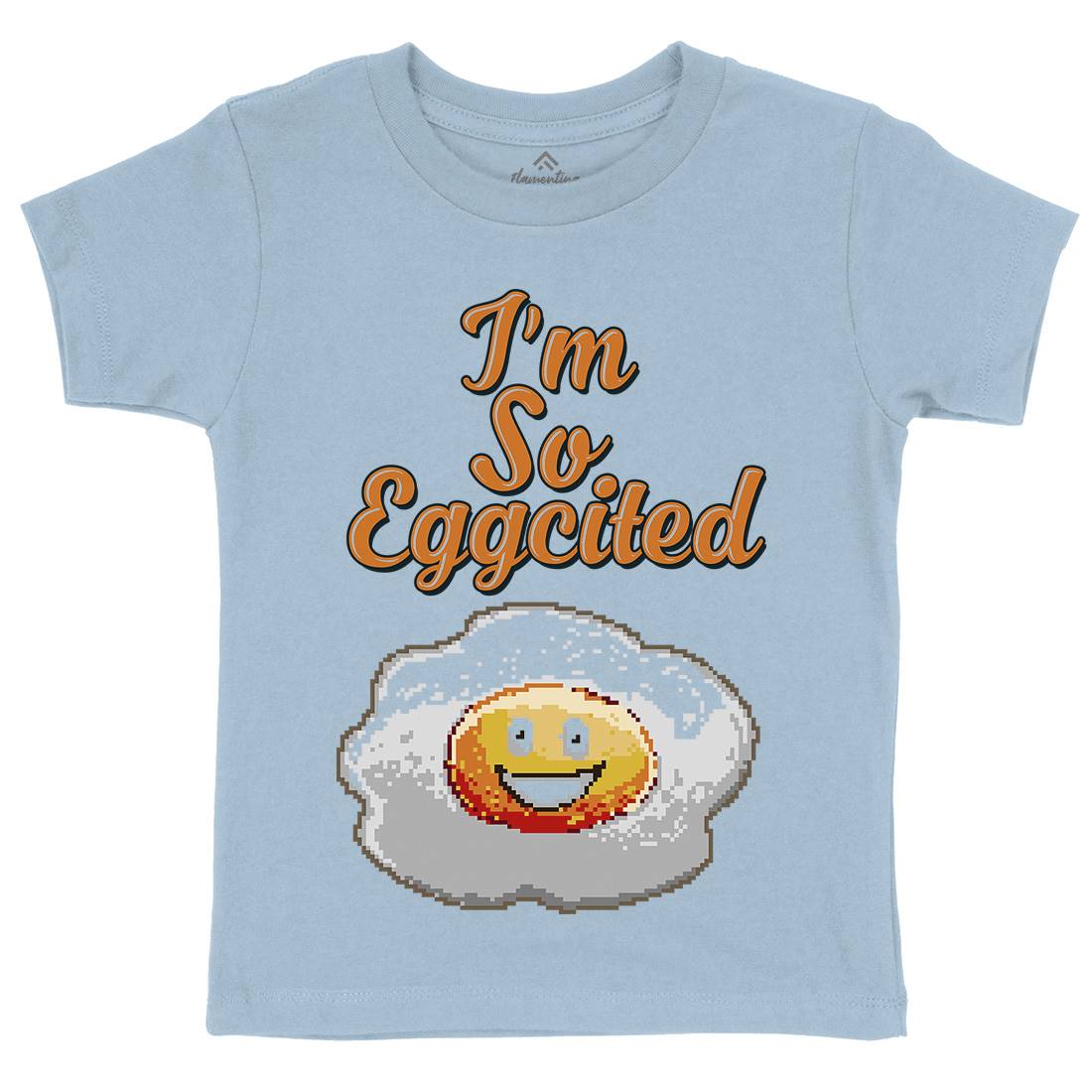 I&#39;M So Eggcited Kids Organic Crew Neck T-Shirt Food B917