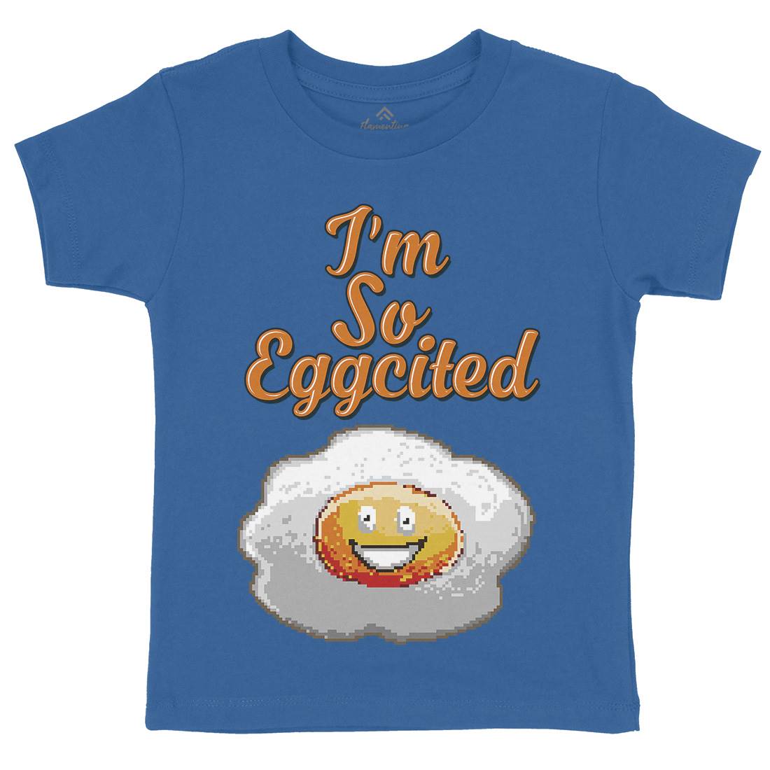 I&#39;M So Eggcited Kids Crew Neck T-Shirt Food B917