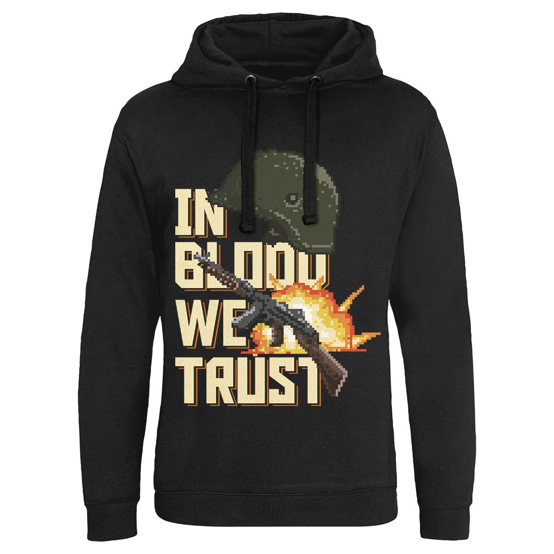 In Blood We Trust Mens Hoodie Without Pocket Army B918