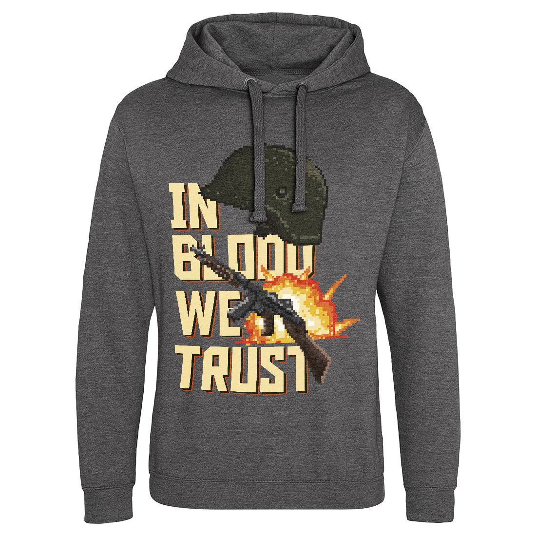 In Blood We Trust Mens Hoodie Without Pocket Army B918