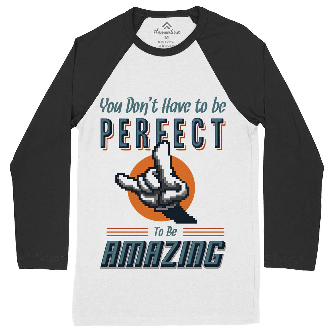 Keep Amazing Mens Long Sleeve Baseball T-Shirt Retro B920