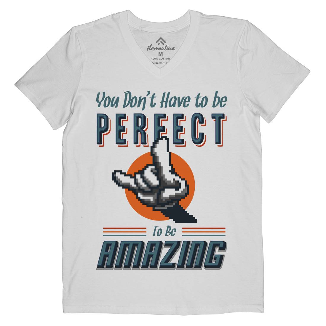 Keep Amazing Mens V-Neck T-Shirt Retro B920