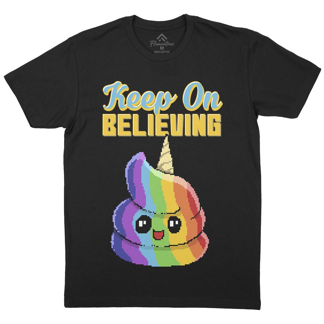 Keep On Believing Mens Crew Neck T-Shirt Retro B921