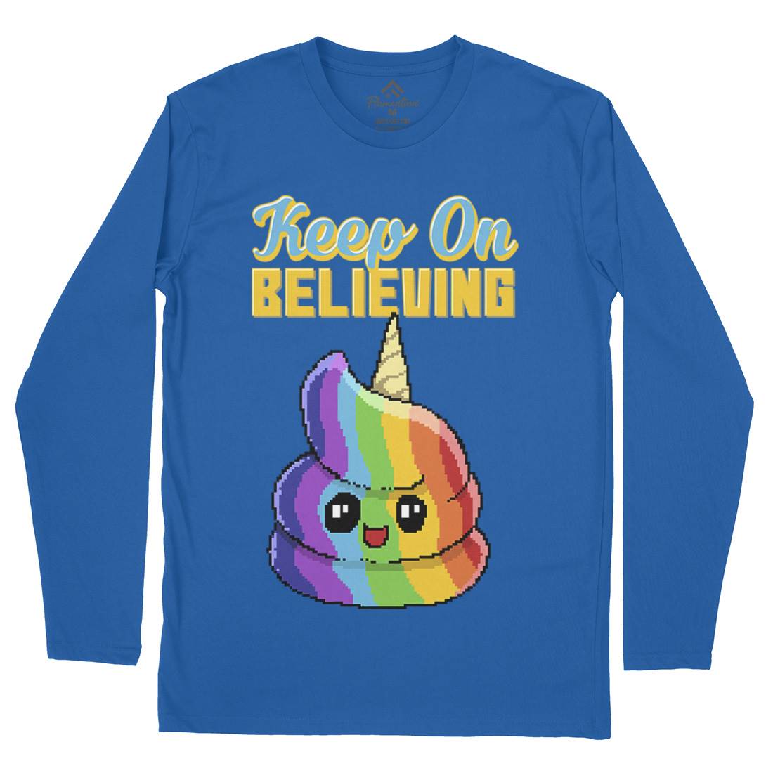 Keep On Believing Mens Long Sleeve T-Shirt Retro B921