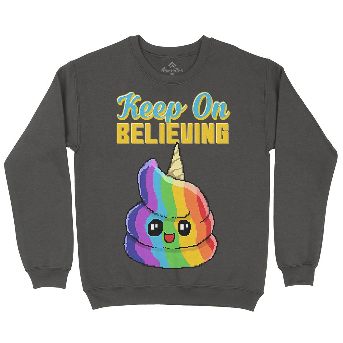 Keep On Believing Kids Crew Neck Sweatshirt Retro B921