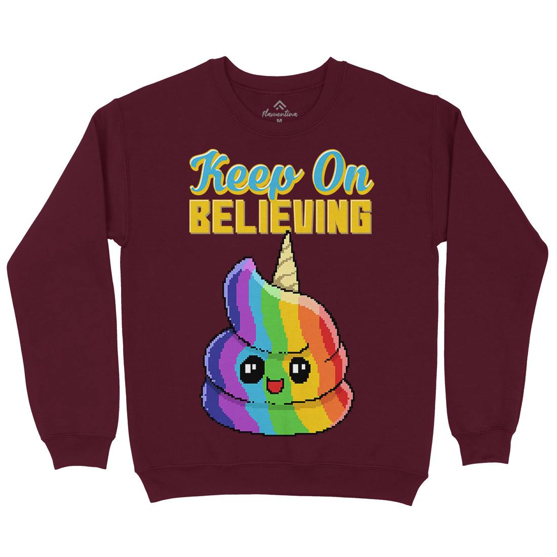 Keep On Believing Kids Crew Neck Sweatshirt Retro B921