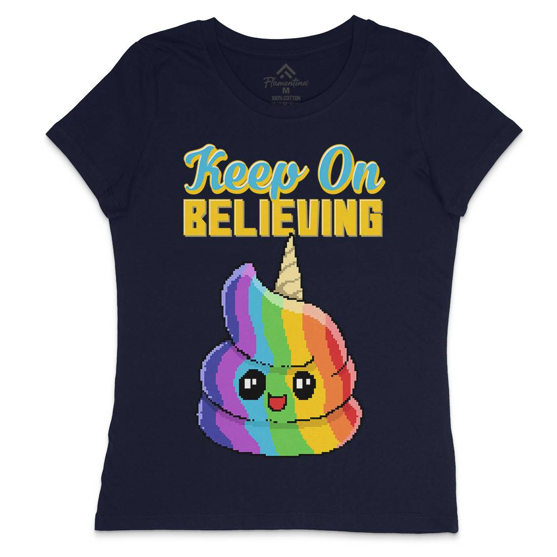 Keep On Believing Womens Crew Neck T-Shirt Retro B921