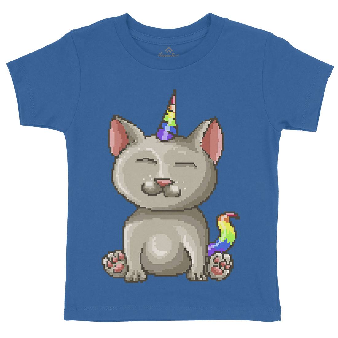 Kitty Unicorn Kids Crew Neck T-Shirt Animals B922