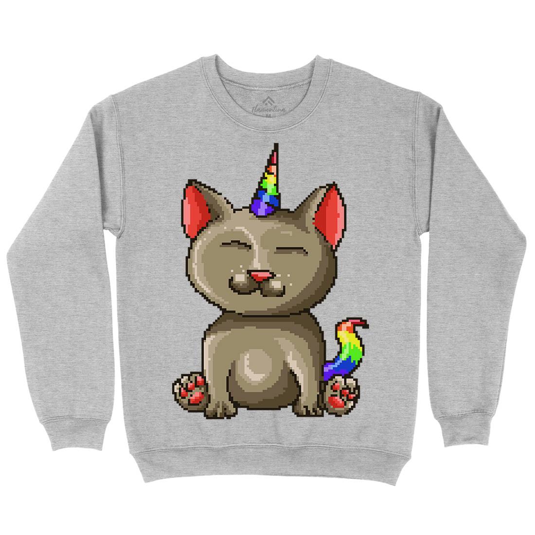 Kitty Unicorn Kids Crew Neck Sweatshirt Animals B922