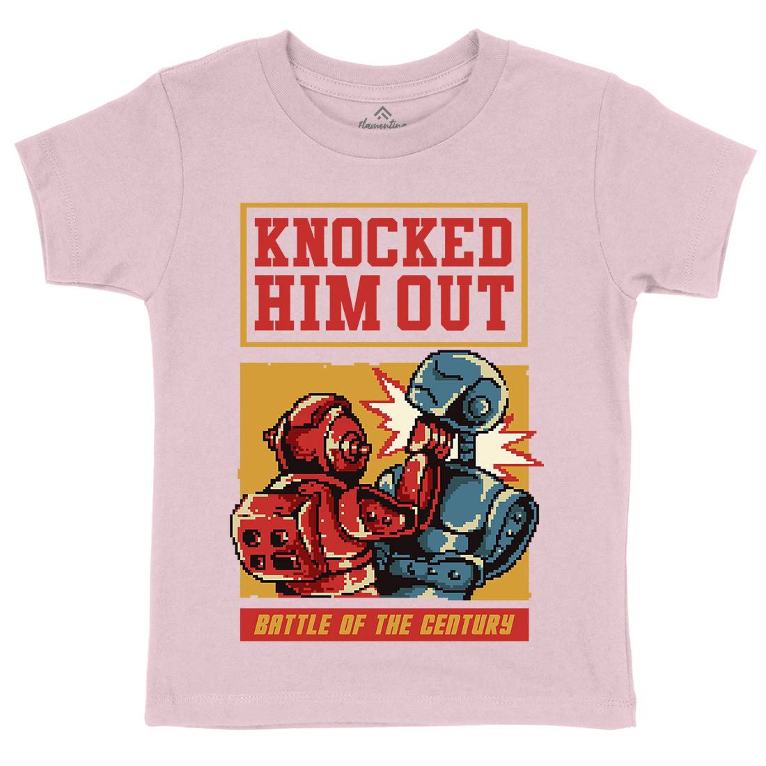 Knocked Him Out Kids Organic Crew Neck T-Shirt Space B923