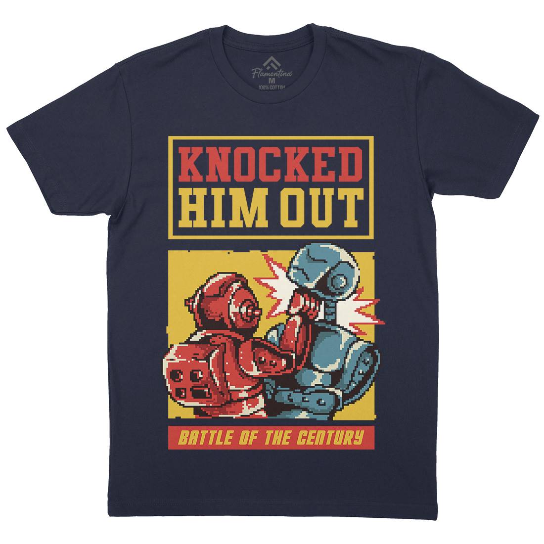 Knocked Him Out Mens Crew Neck T-Shirt Space B923