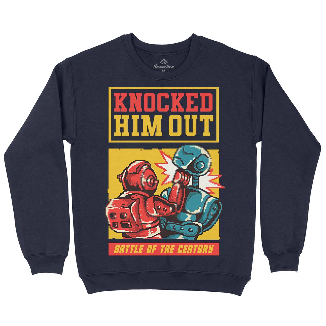 Knocked Him Out Mens Crew Neck Sweatshirt Space B923