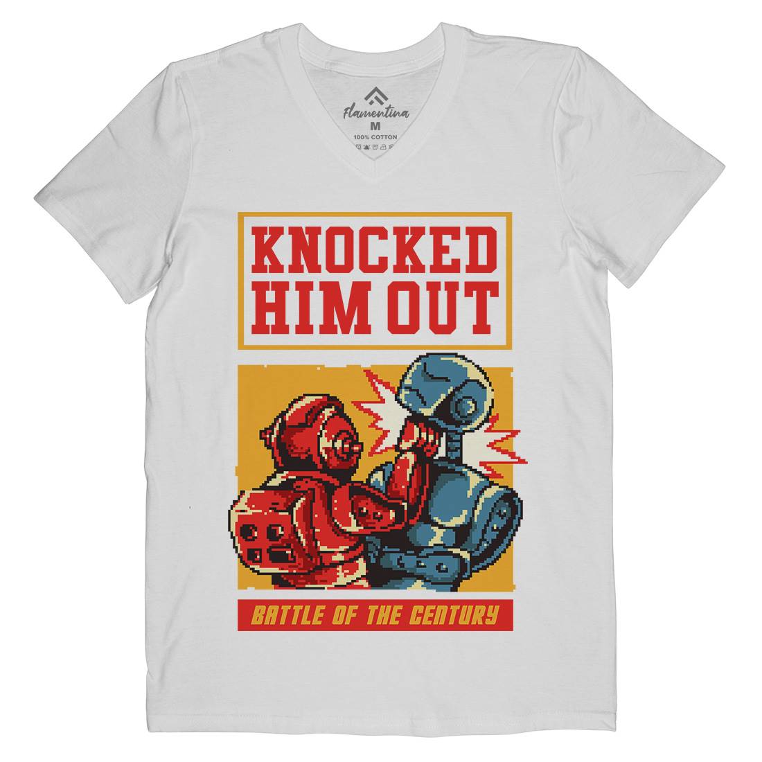 Knocked Him Out Mens V-Neck T-Shirt Space B923