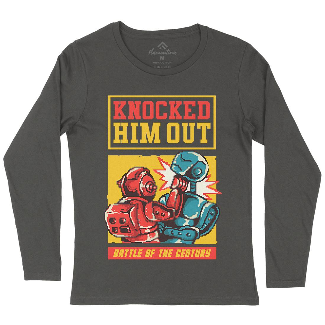 Knocked Him Out Womens Long Sleeve T-Shirt Space B923
