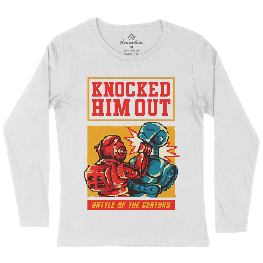 Knocked Him Out Womens Long Sleeve T-Shirt Space B923