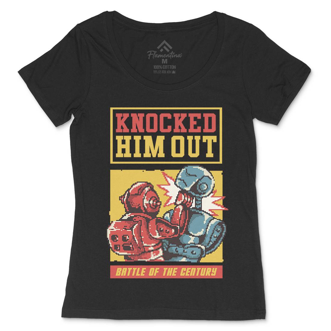 Knocked Him Out Womens Scoop Neck T-Shirt Space B923