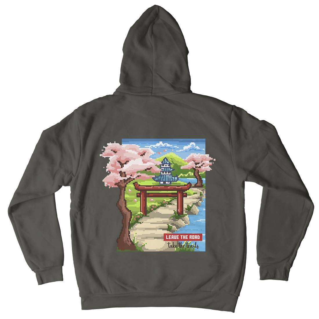 Leave The Roads Take The Trails Kids Crew Neck Hoodie Nature B924