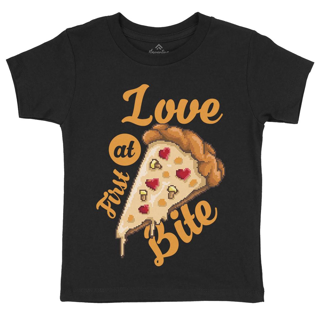 Love At First Bite Kids Crew Neck T-Shirt Food B925