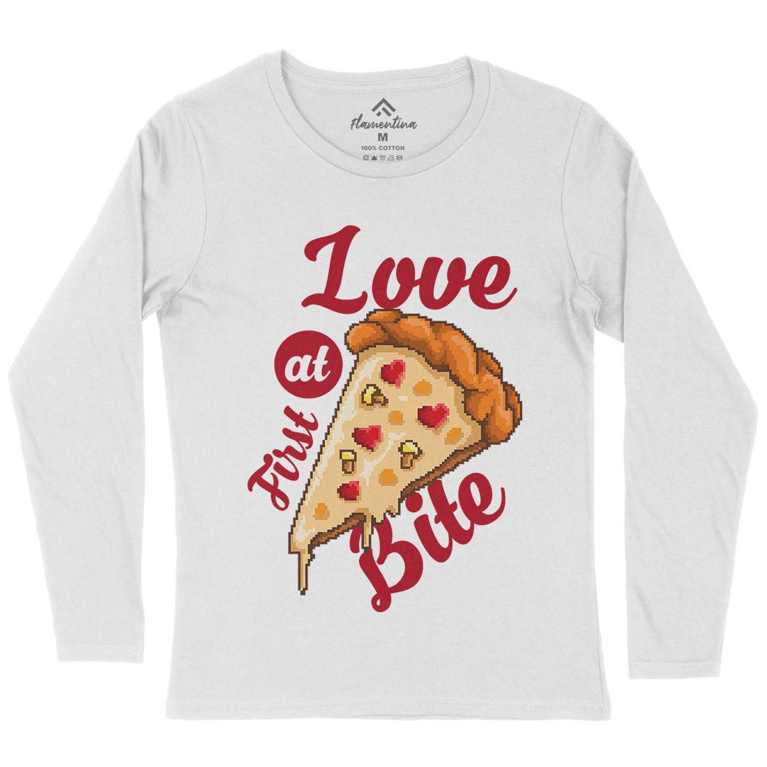 Love At First Bite Womens Long Sleeve T-Shirt Food B925