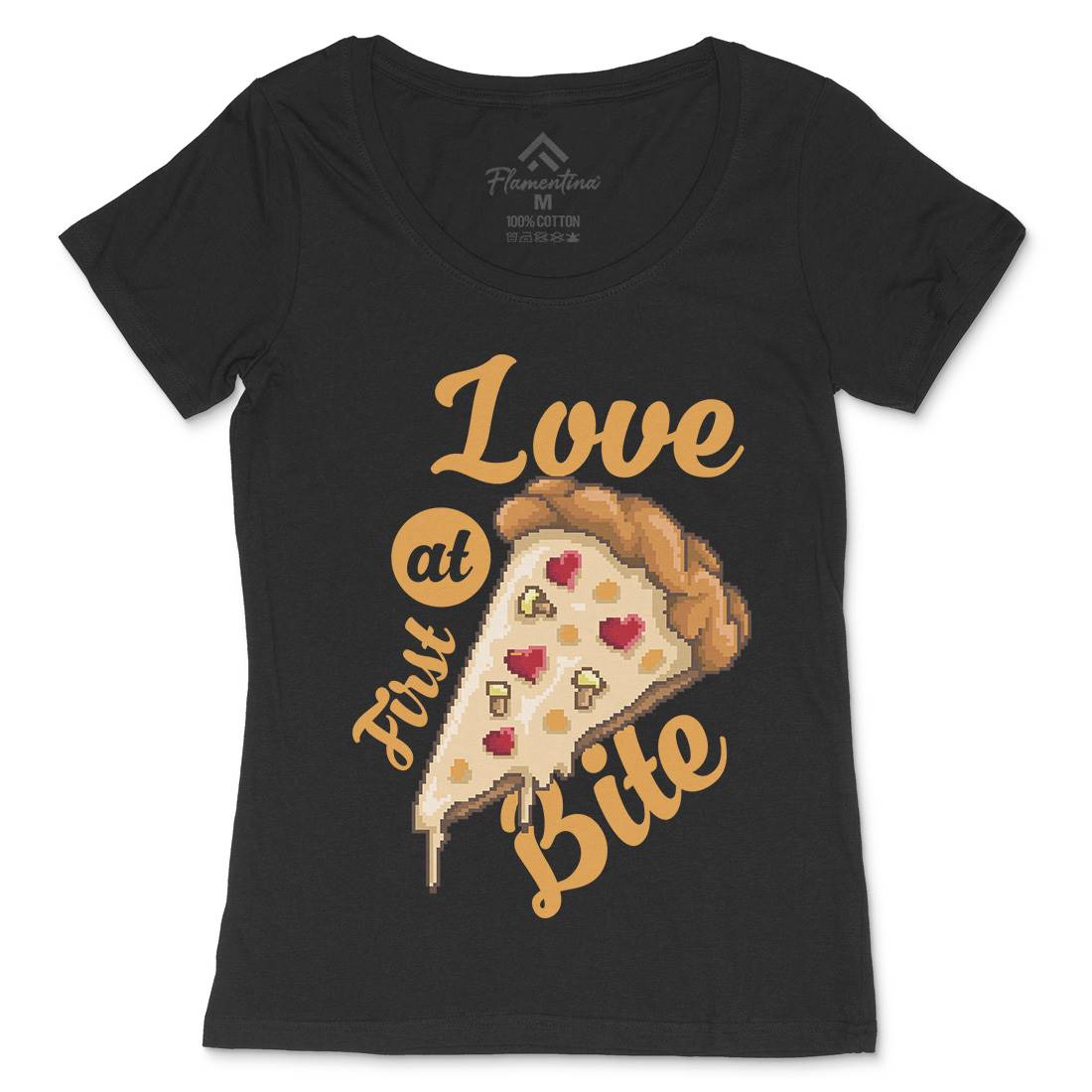 Love At First Bite Womens Scoop Neck T-Shirt Food B925